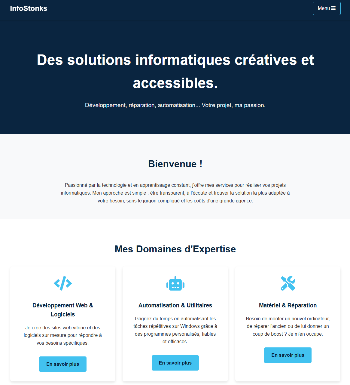 Capture d'écran du site web